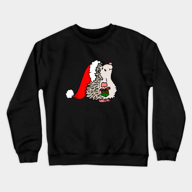 Santa Hedgehog Crewneck Sweatshirt by imphavok